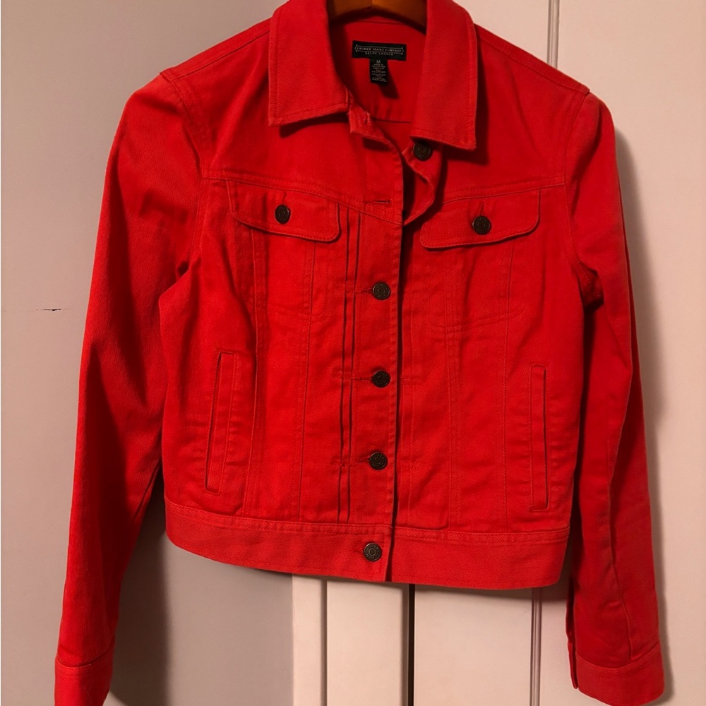 Lauren Jeans Company- Women’s Red Denim Jacket